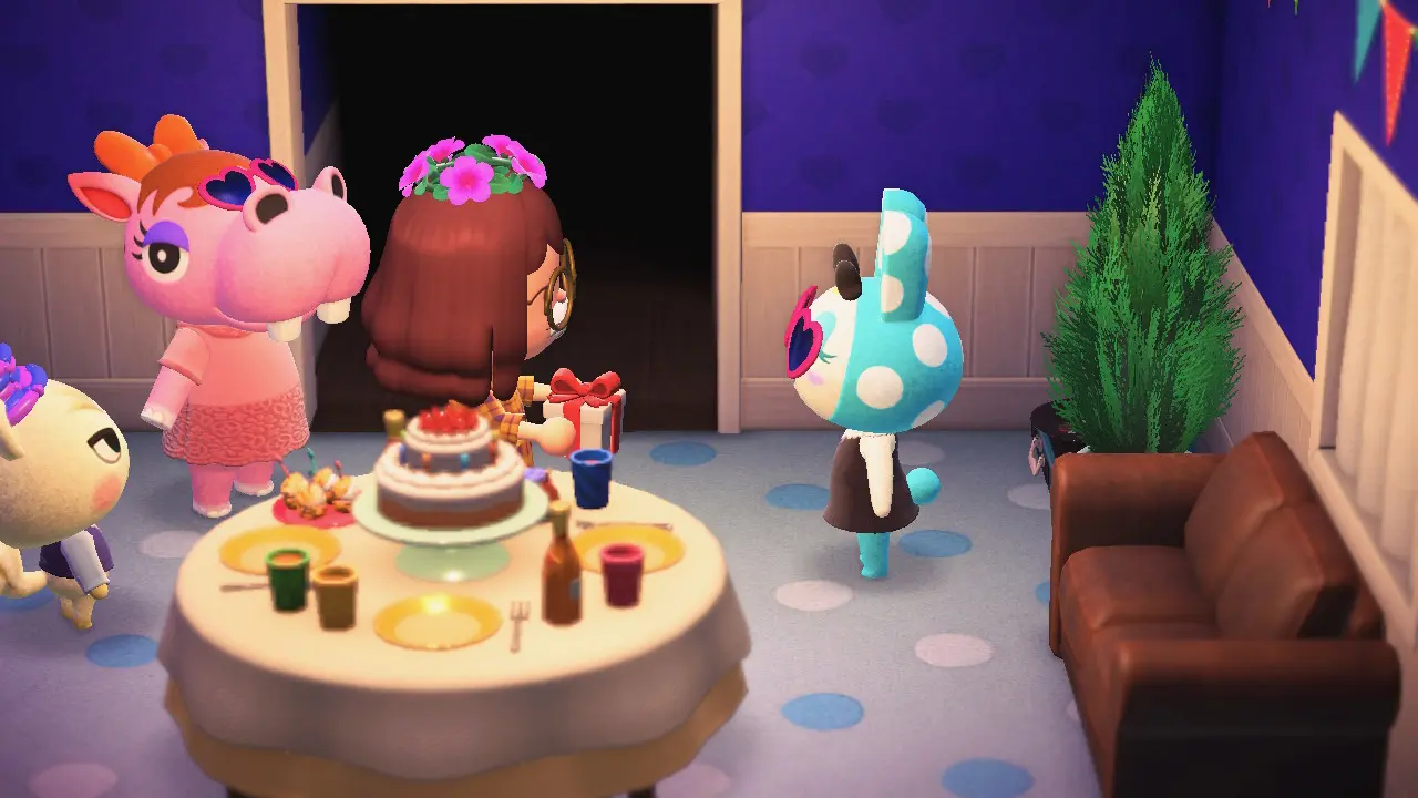 どうぶつの森で誕生日を祝ってもらった