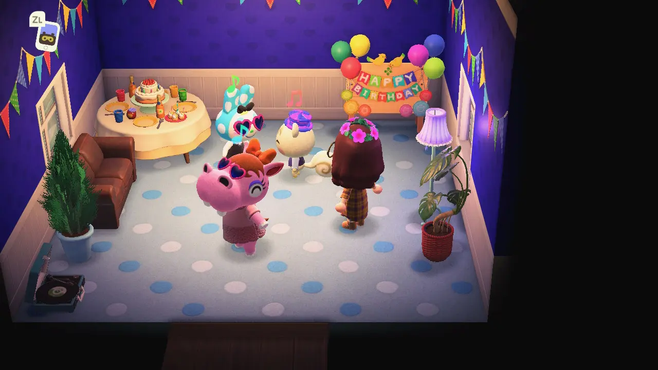 どうぶつの森で誕生日を祝ってもらった
