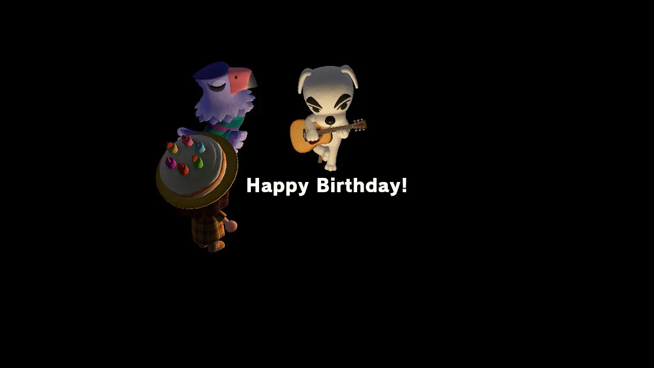 どうぶつの森で誕生日を祝ってもらった